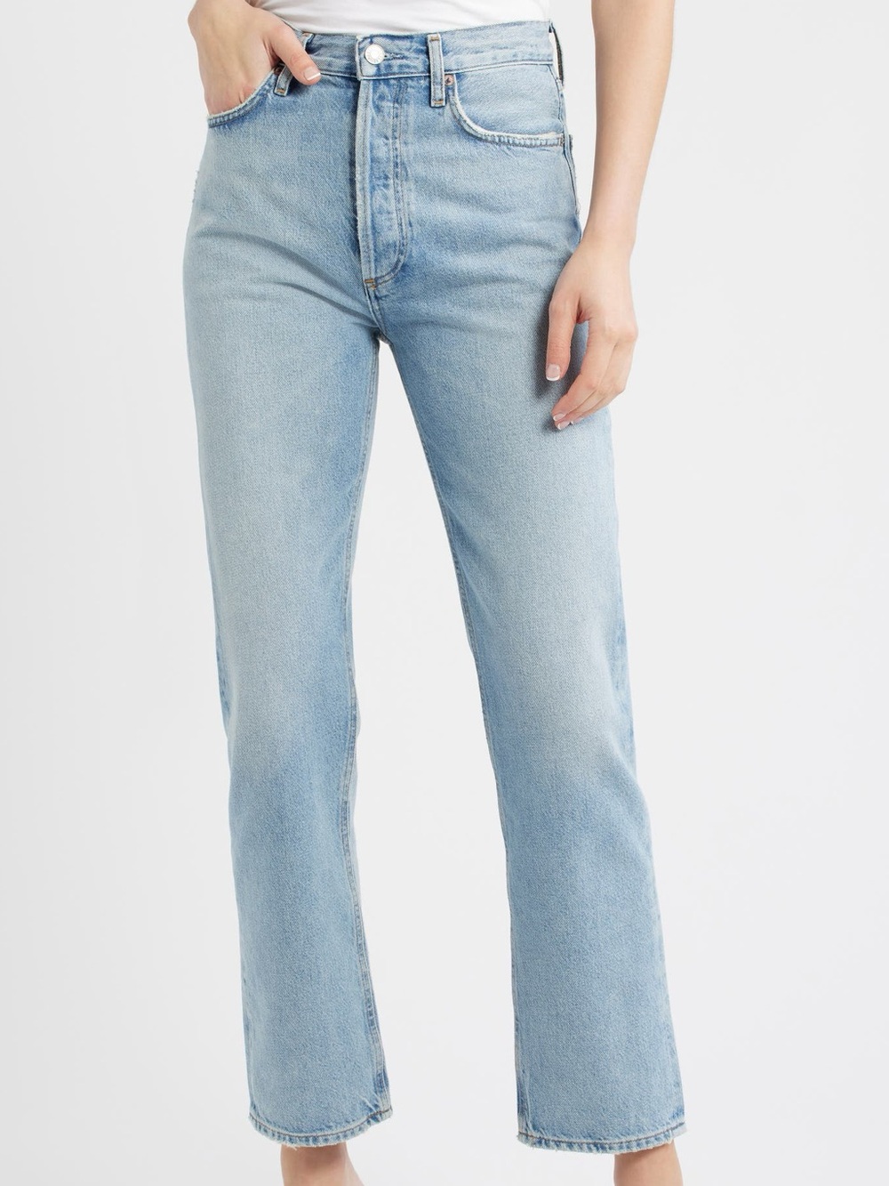 Agolde Light Wash 90’s Pinch Waist Jeans